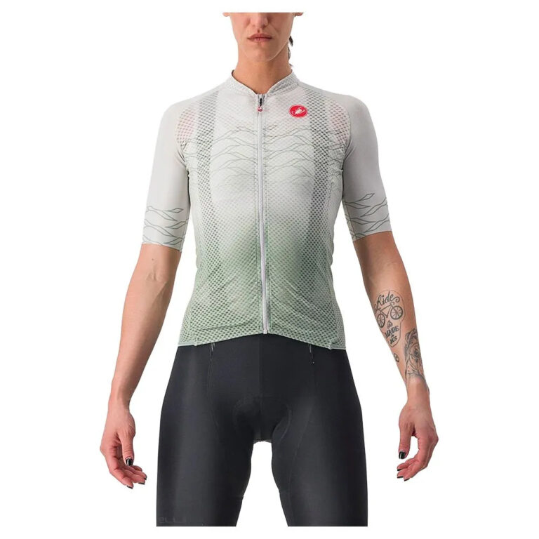 Castelli Climber&amp;acute;s 2.0 Short Sleeve Jersey XS Moon Grey / Defender Green - XL Moon Grey / Defender Green