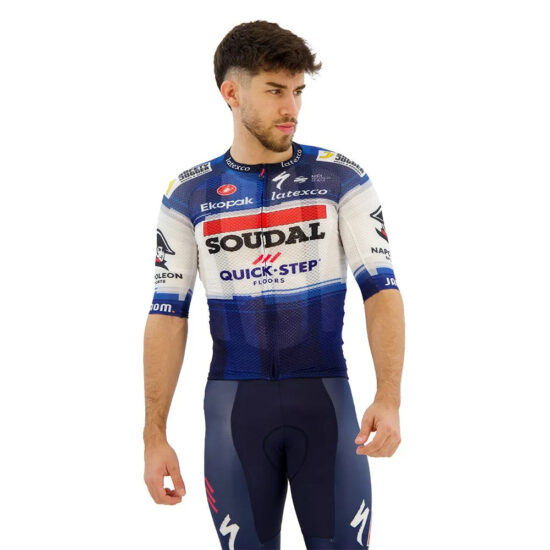 Castelli Climber&amp;acute;s 3.1 Soudal Quick-Step 2023 Short Sleeve Jersey L Dark Blue / White - 2XL Dark Blue / White