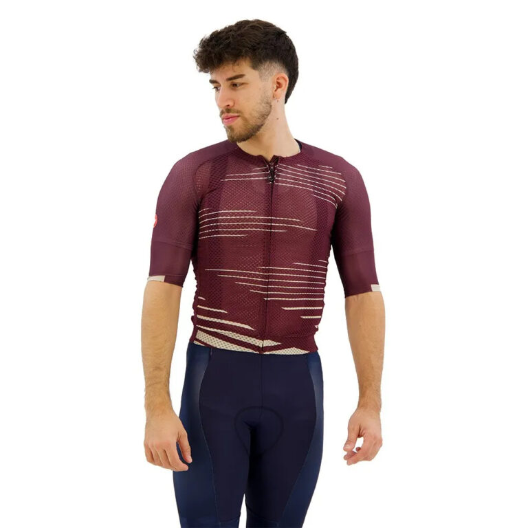 Castelli Climber&amp;acute;s 4.0 Short Sleeve Jersey S Deep Bordeaux / Silver Moon - 2XL Deep Bordeaux / Silver Moon