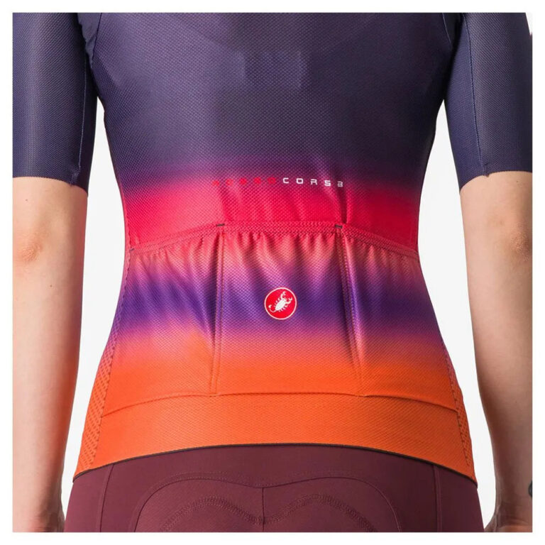 Castelli Climber&amp;acute;S 4.0 Short Sleeve Jersey M Night Shade / Pink-Orange - Image 3