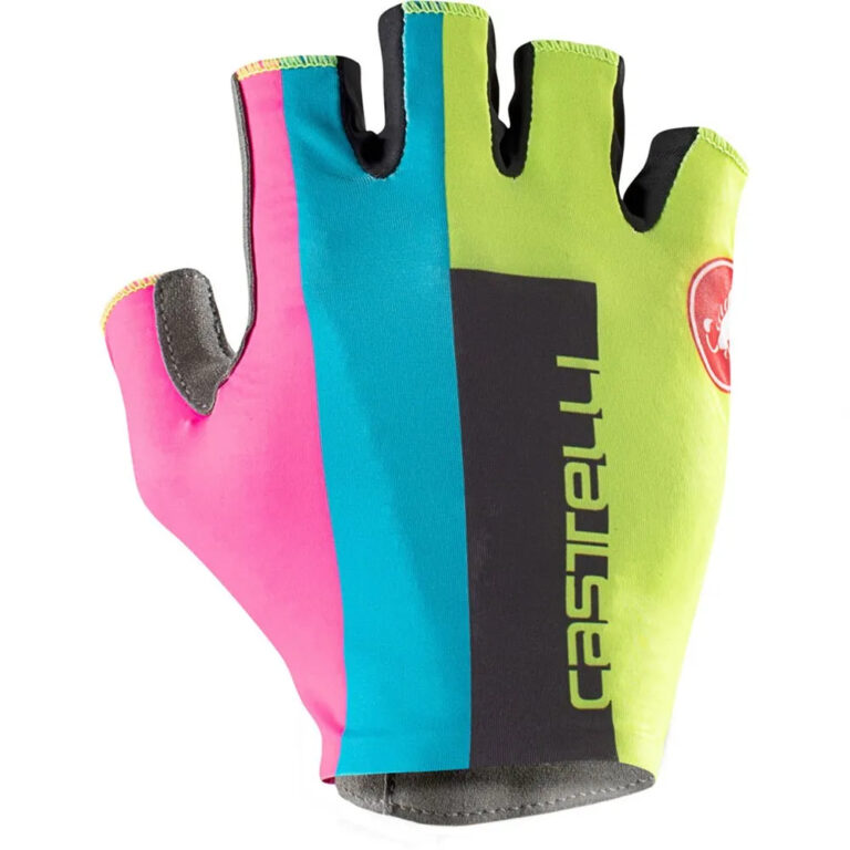 Castelli Competizione 2 Short Gloves 2XL Electric Lime / Black / Blue / Magenta Fluo