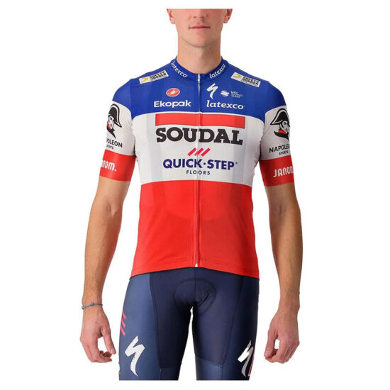 Castelli Competizione French Champion Soudal Quick-Step 2023 Short Sleeve Jersey L French Dark Blue - XL French Dark Blue