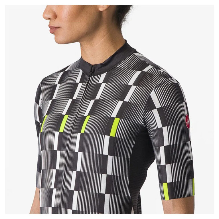 Castelli Dimensione Short Sleeve Jersey XS Black / White-Electric Lime - XL Black / White-Electric Lime - Image 6