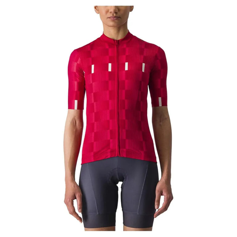 Castelli Dimensione Short Sleeve Jersey XS Rich Red / Hibiscus-White - L Rich Red / Hibiscus-White