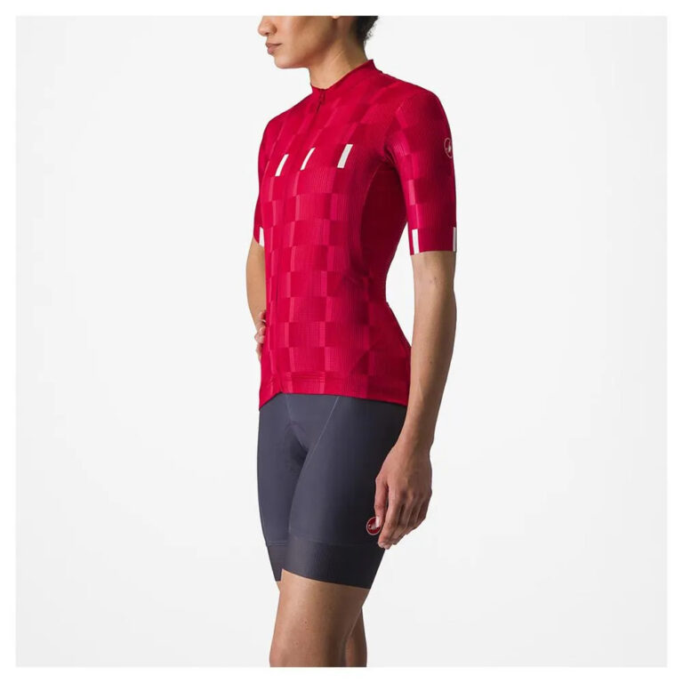 Castelli Dimensione Short Sleeve Jersey XS Rich Red / Hibiscus-White - L Rich Red / Hibiscus-White - Image 3