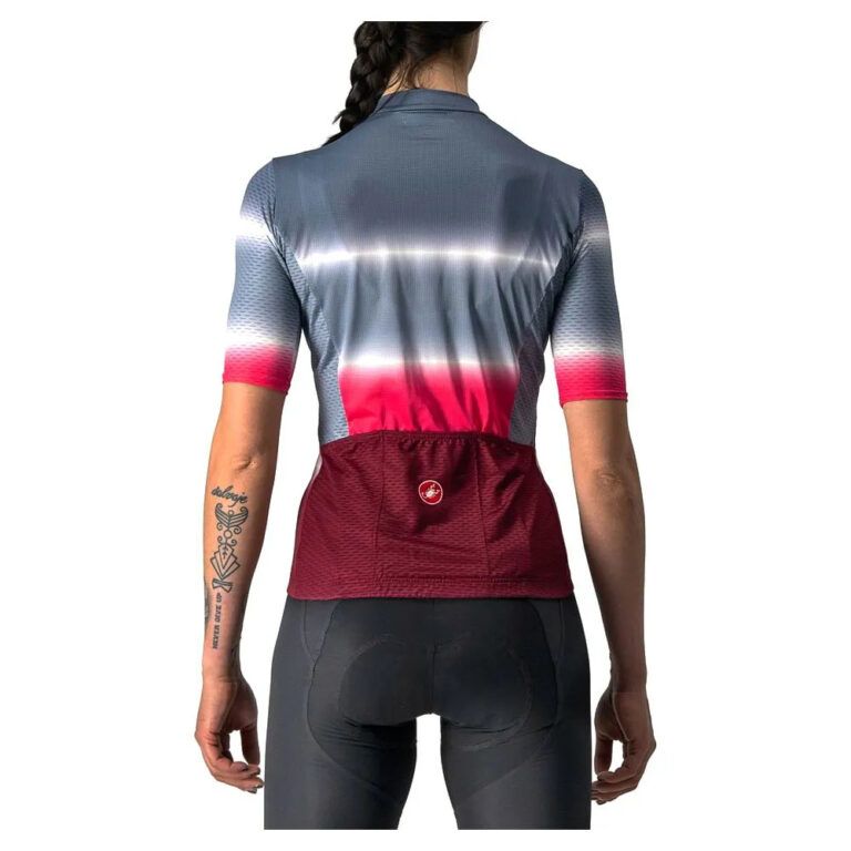 Castelli Dolce Short Sleeve Jersey XS Light Steel Blue / Bordeaux - XL Light Steel Blue / Bordeaux - Image 2