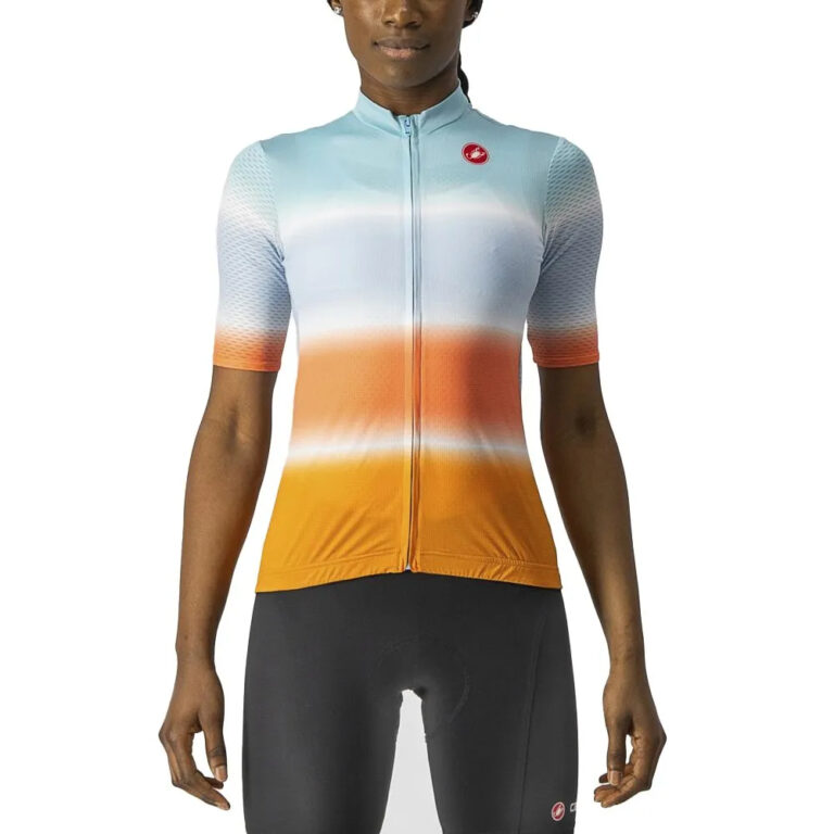 Castelli Dolce Short Sleeve Jersey S Light Steel Blue / Pop Orange - XL Light Steel Blue / Pop Orange