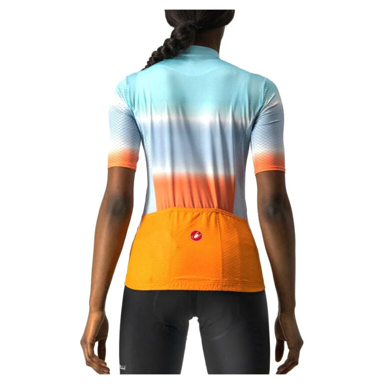 Castelli Dolce Short Sleeve Jersey S Light Steel Blue / Pop Orange - XL Light Steel Blue / Pop Orange - Image 2