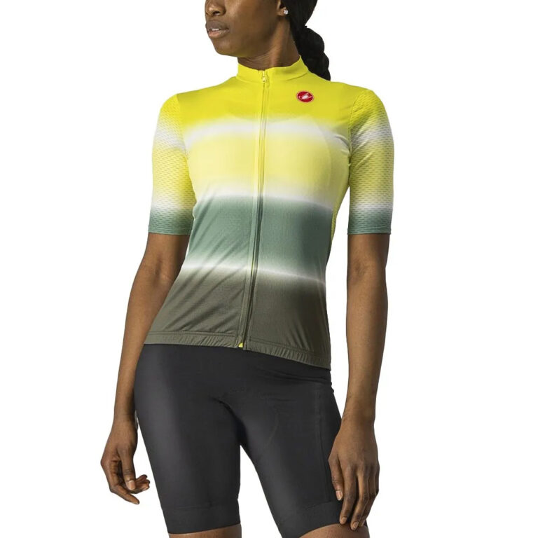 Castelli Dolce Short Sleeve Jersey M Sulphur / Military Green - XL Sulphur / Military Green