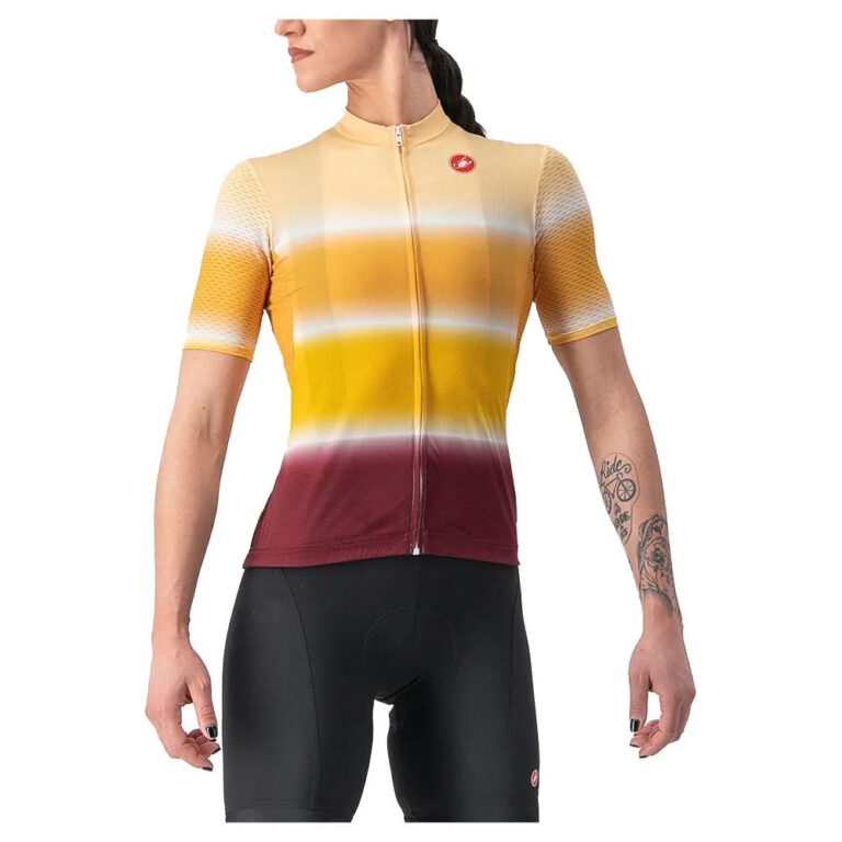 Castelli Dolce Short Sleeve Jersey XS Sand / Bordeaux - M Sand / Bordeaux