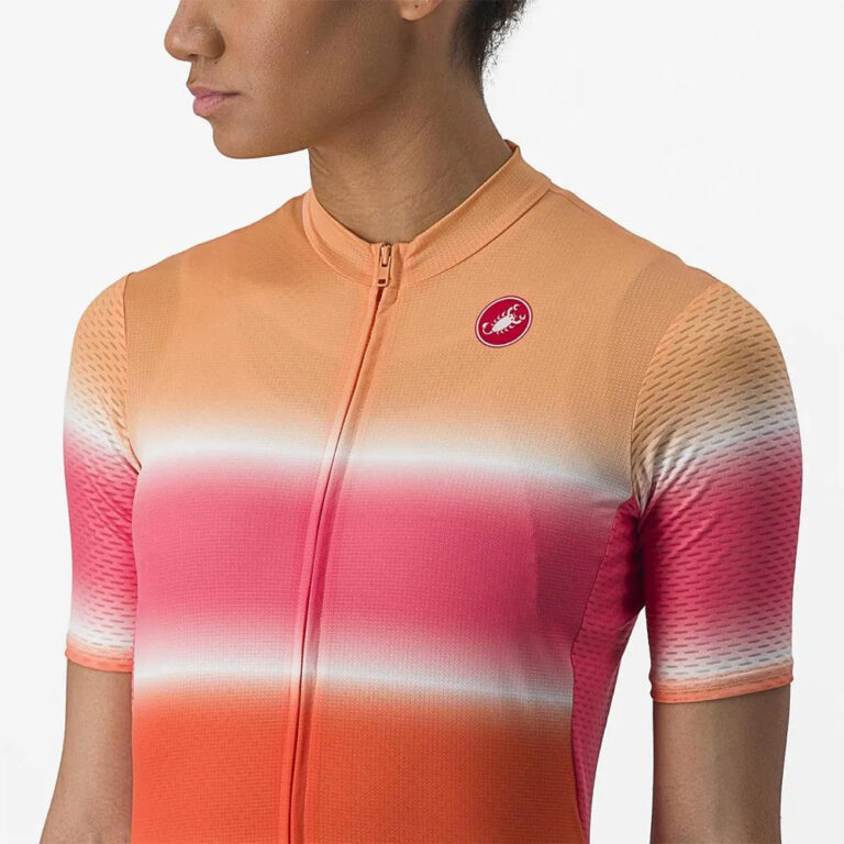 Castelli Dolce Short Sleeve Jersey XS Soft Orange / Hibiscus - S Soft Orange / Hibiscus - Image 5