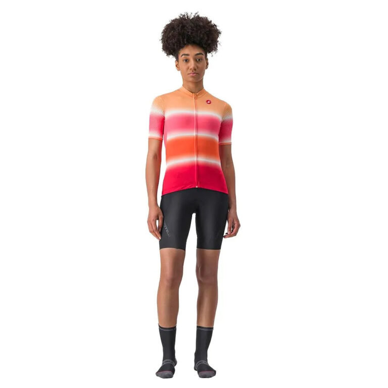 Castelli Dolce Short Sleeve Jersey XS Soft Orange / Hibiscus - S Soft Orange / Hibiscus - Image 6