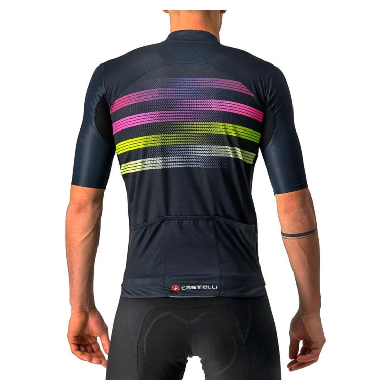 Castelli Endurance Pro Short Sleeve Jersey 2XL Savile Blue / Pink / Electric Lime - Image 2