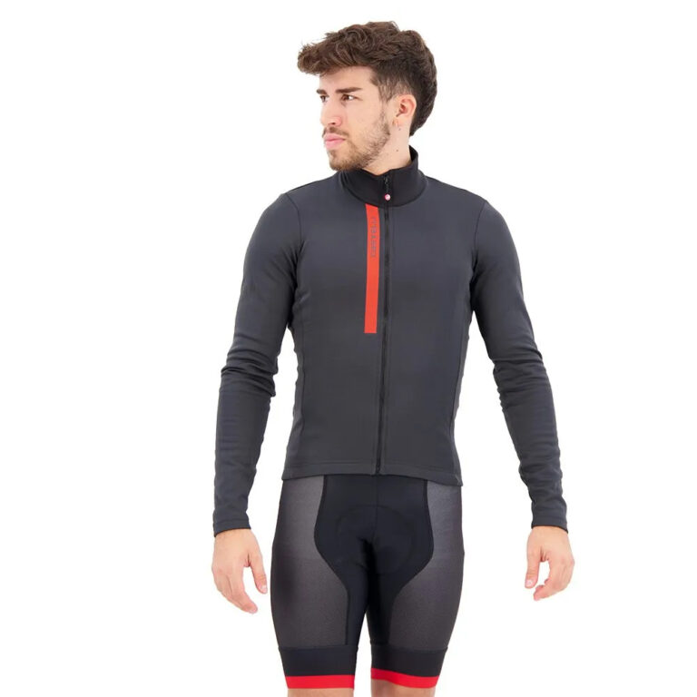 Castelli Entrata Thermal Long Sleeve Jersey XS Black / Red - 3XL Black / Red