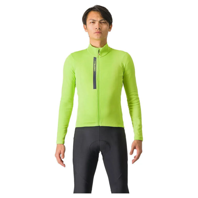 Castelli Entrata Thermal Long Sleeve Jersey M Electric Lime / Black / Blue / Magenta Fluo - L Electric Lime / Black / Blue / Magenta Fluo