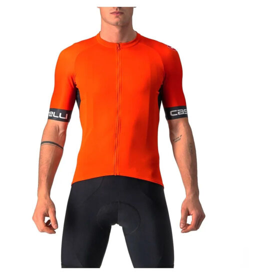 Castelli Entrata VI Short Sleeve Jersey XL Fiery Red / Dark Grey / Ivory - 3XL Fiery Red / Dark Grey / Ivory