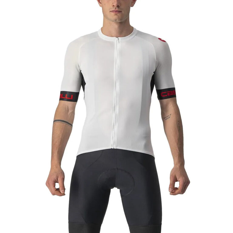 Castelli Entrata VI Short Sleeve Jersey 2XL Ivory / Light Black / Red