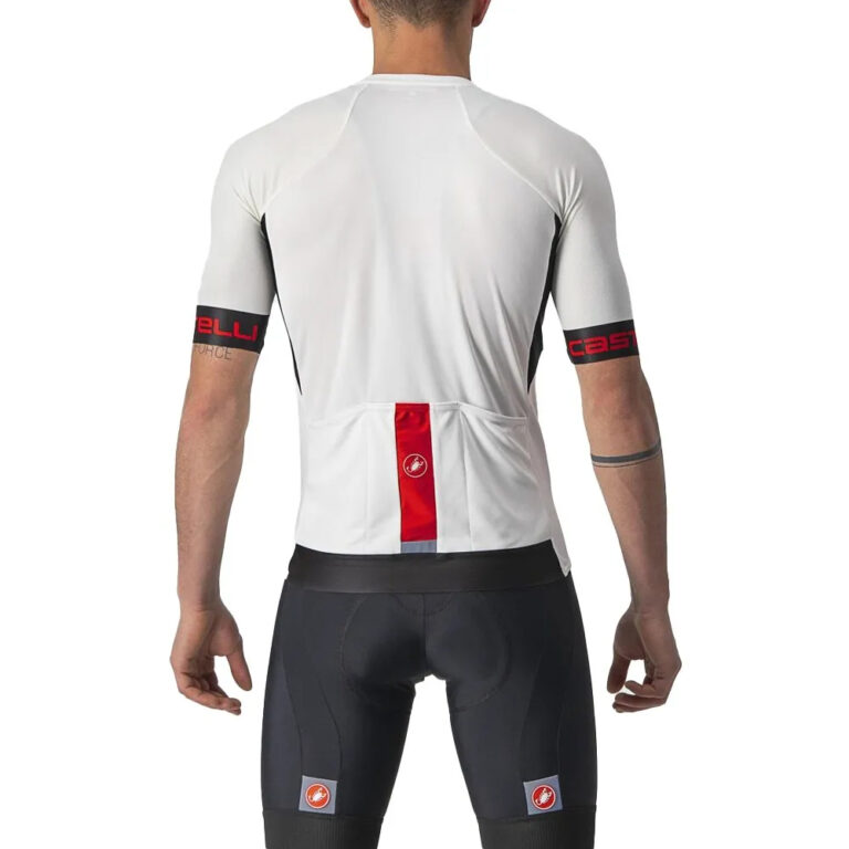 Castelli Entrata VI Short Sleeve Jersey 2XL Ivory / Light Black / Red - Image 2