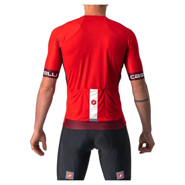 Castelli Entrata VI Short Sleeve Jersey L Red / Bordeaux / Ivory - 2XL Red / Bordeaux / Ivory - Image 2