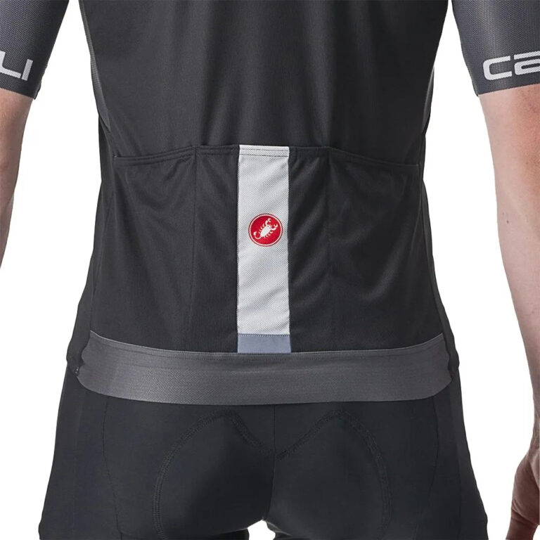 Castelli Entrata VI Short Sleeve Jersey S Soft Black / Dark Grey / Ivory - 2XL Soft Black / Dark Grey / Ivory - Image 3