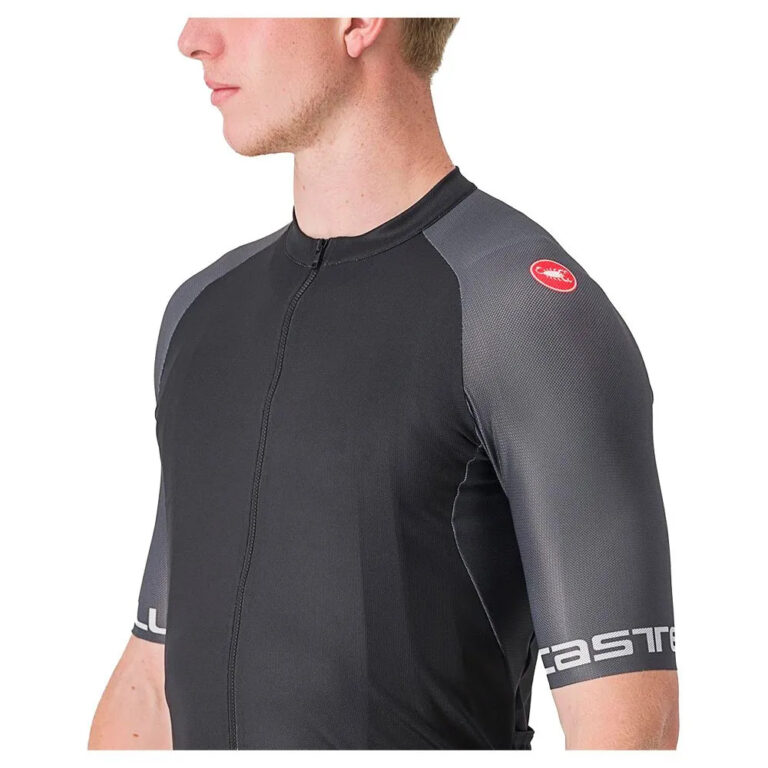 Castelli Entrata VI Short Sleeve Jersey S Soft Black / Dark Grey / Ivory - 2XL Soft Black / Dark Grey / Ivory - Image 4