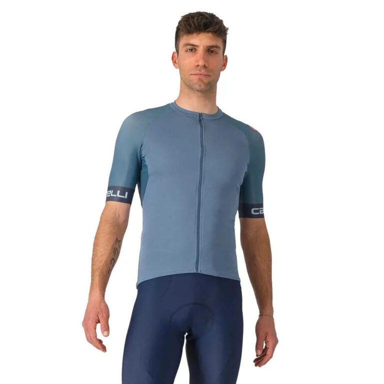 Castelli Entrata VI Short Sleeve Jersey S Light Steel Blue / Dark Steel Bl - 2XL Light Steel Blue / Dark Steel Bl