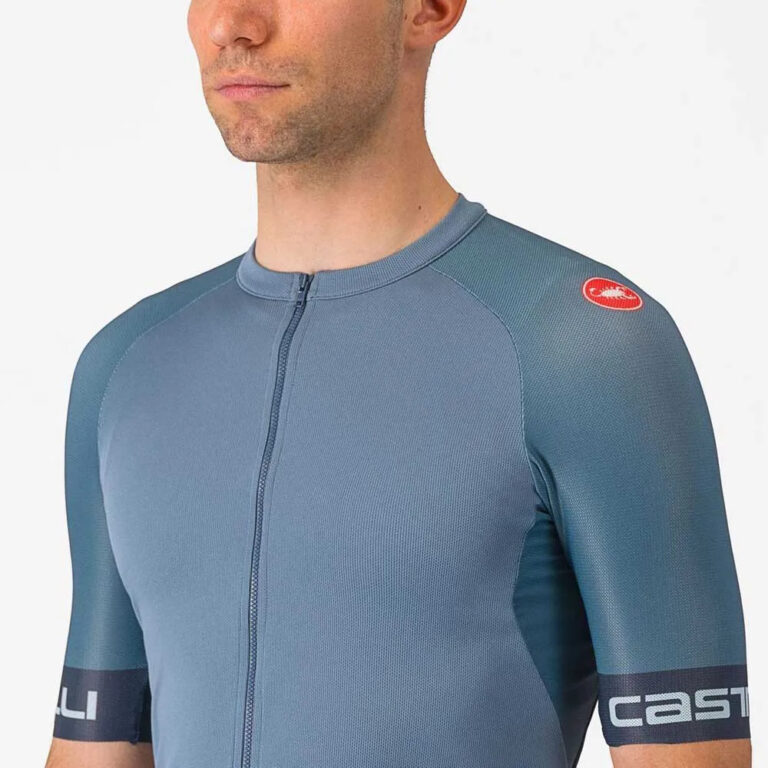 Castelli Entrata VI Short Sleeve Jersey S Light Steel Blue / Dark Steel Bl - 2XL Light Steel Blue / Dark Steel Bl - Image 3