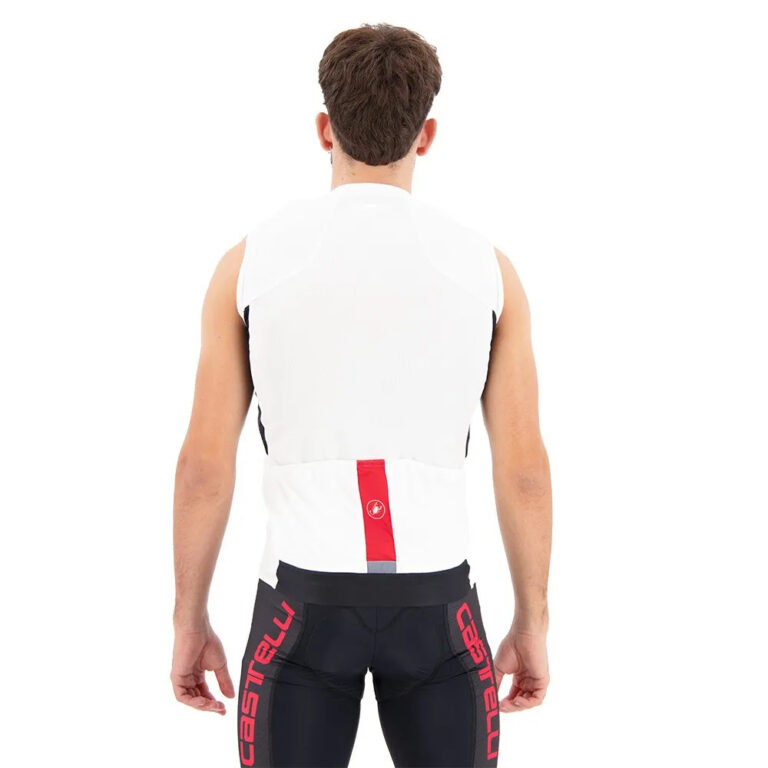 Castelli Entrata VI Sleeveless Jersey 2XL Ivory / Light Black / Red - Image 2