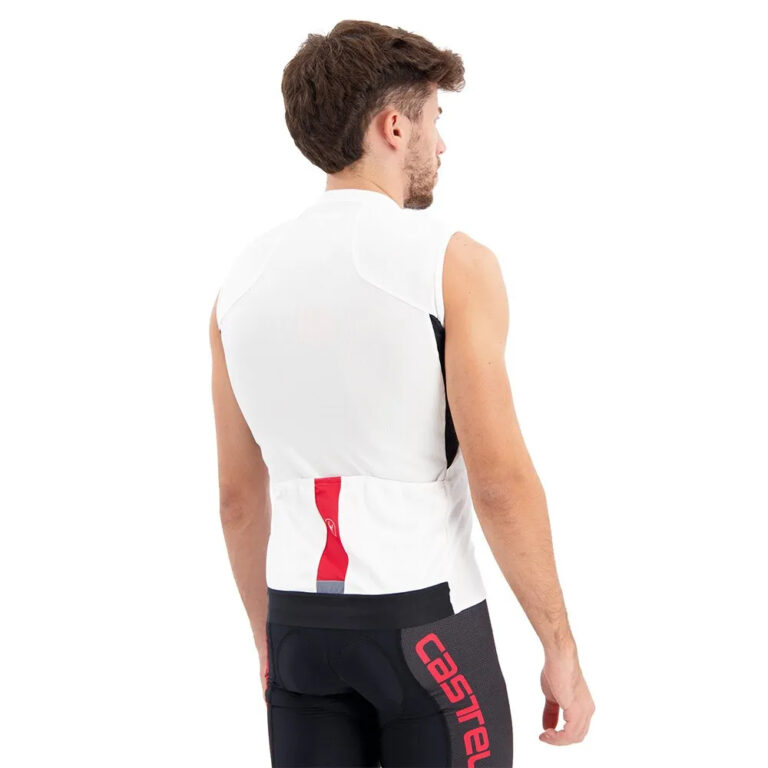 Castelli Entrata VI Sleeveless Jersey 2XL Ivory / Light Black / Red - Image 4