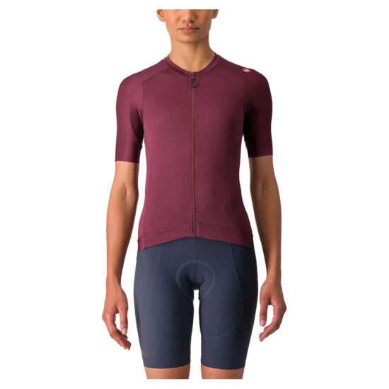 Castelli Espresso Short Sleeve Jersey L Deep Bordeaux / Deep Bordeaux