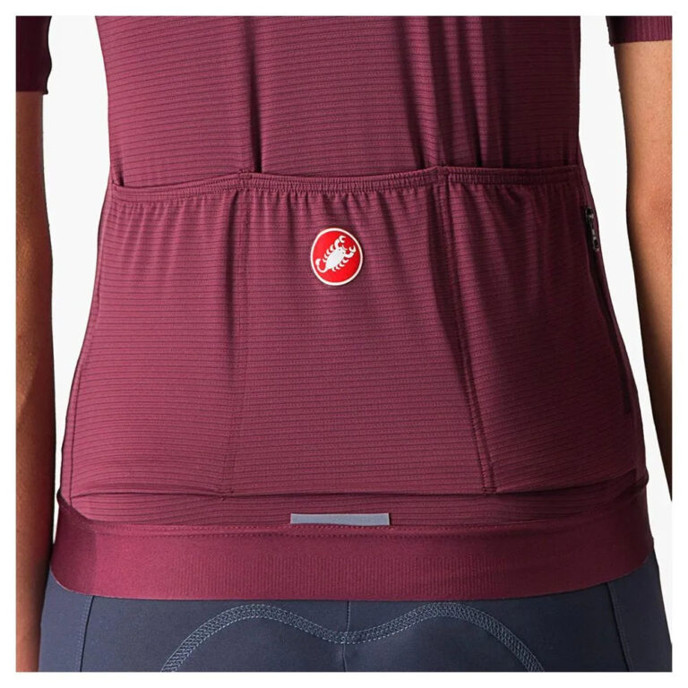 Castelli Espresso Short Sleeve Jersey L Deep Bordeaux / Deep Bordeaux - Image 4