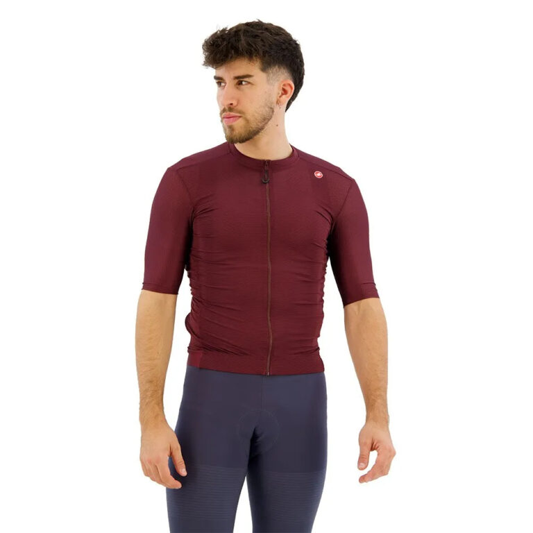 Castelli Espresso Short Sleeve Jersey L Deep Bordeaux / Silver Moon - 3XL Deep Bordeaux / Silver Moon