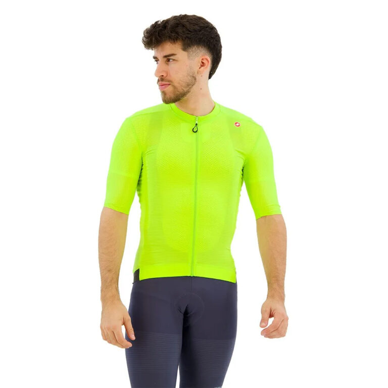 Castelli Espresso Short Sleeve Jersey XL Electric Lime / Deep Green