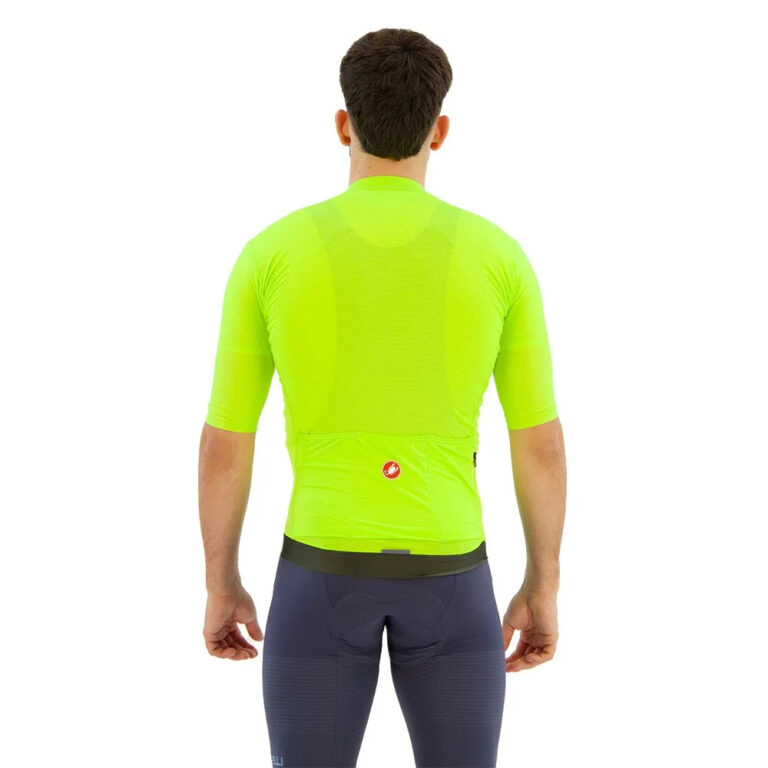 Castelli Espresso Short Sleeve Jersey XL Electric Lime / Deep Green - Image 2