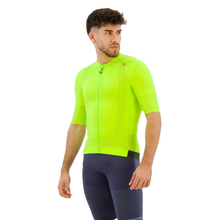 Castelli Espresso Short Sleeve Jersey XL Electric Lime / Deep Green - Image 3