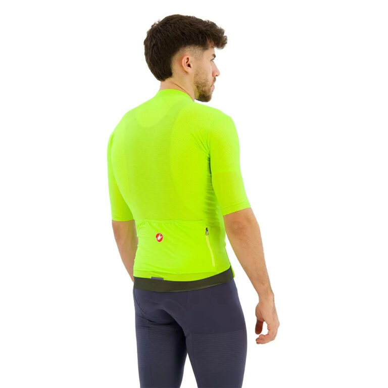 Castelli Espresso Short Sleeve Jersey XL Electric Lime / Deep Green - Image 4