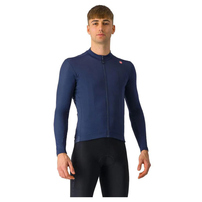 Castelli Espresso Thermal Long Sleeve Jersey XS Belgian Blue / White - 2XL Belgian Blue / White