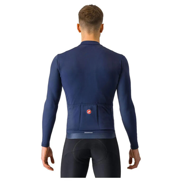 Castelli Espresso Thermal Long Sleeve Jersey XS Belgian Blue / White - 2XL Belgian Blue / White - Image 2