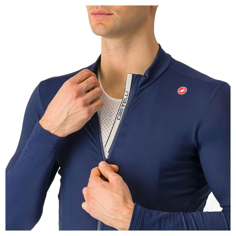 Castelli Espresso Thermal Long Sleeve Jersey XS Belgian Blue / White - 2XL Belgian Blue / White - Image 3