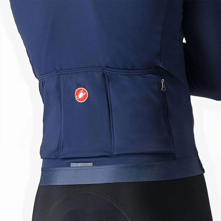 Castelli Espresso Thermal Long Sleeve Jersey XS Belgian Blue / White - 2XL Belgian Blue / White - Image 4