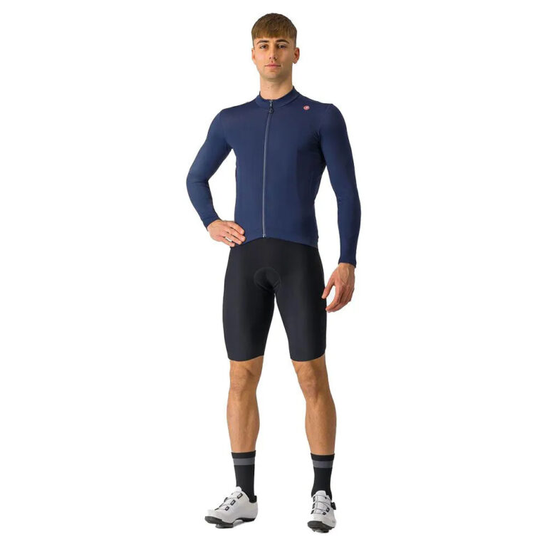 Castelli Espresso Thermal Long Sleeve Jersey XS Belgian Blue / White - 2XL Belgian Blue / White - Image 6