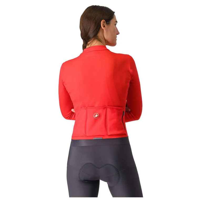 Castelli Espresso Thermal Long Sleeve Jersey S Black / Hibiscus - M Black / Hibiscus - Image 2