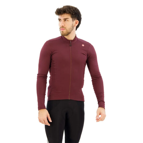 Castelli Espresso Thermal Long Sleeve Jersey M Deep Bordeaux / Persian Red - XL Deep Bordeaux / Persian Red