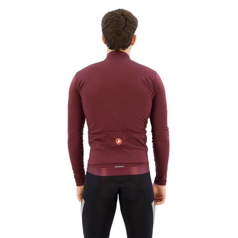 Castelli Espresso Thermal Long Sleeve Jersey M Deep Bordeaux / Persian Red - XL Deep Bordeaux / Persian Red - Image 2