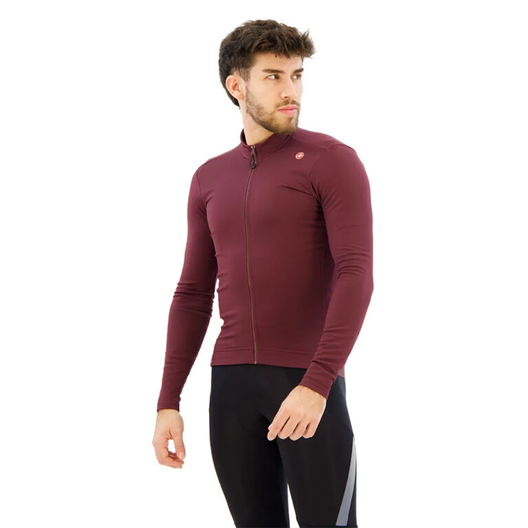 Castelli Espresso Thermal Long Sleeve Jersey M Deep Bordeaux / Persian Red - XL Deep Bordeaux / Persian Red - Image 3