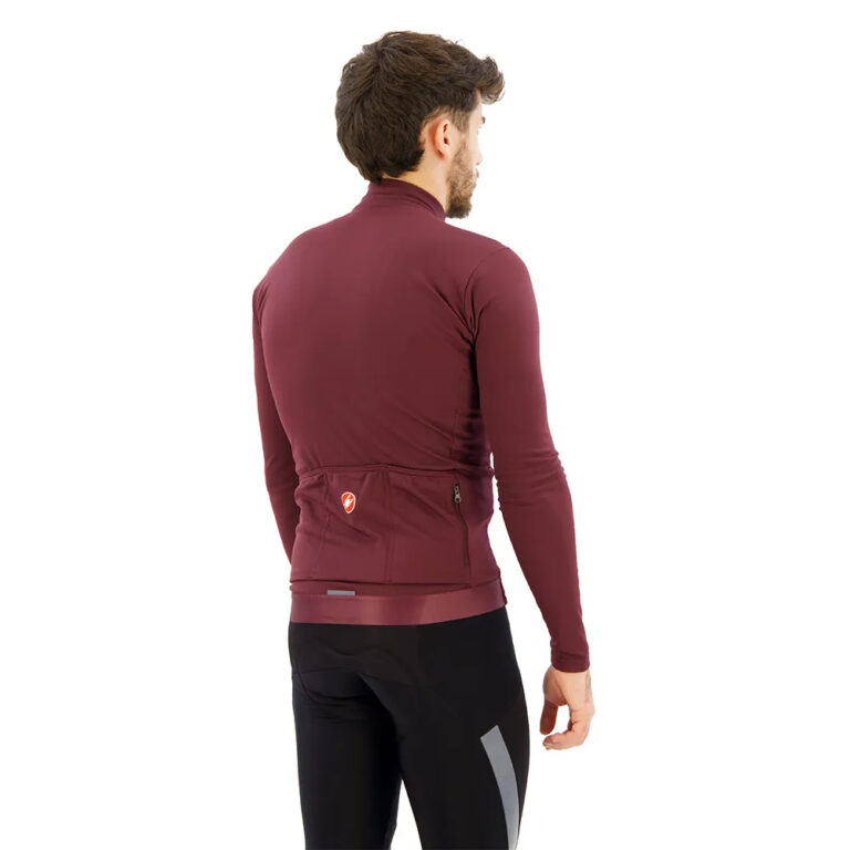 Castelli Espresso Thermal Long Sleeve Jersey M Deep Bordeaux / Persian Red - XL Deep Bordeaux / Persian Red - Image 4