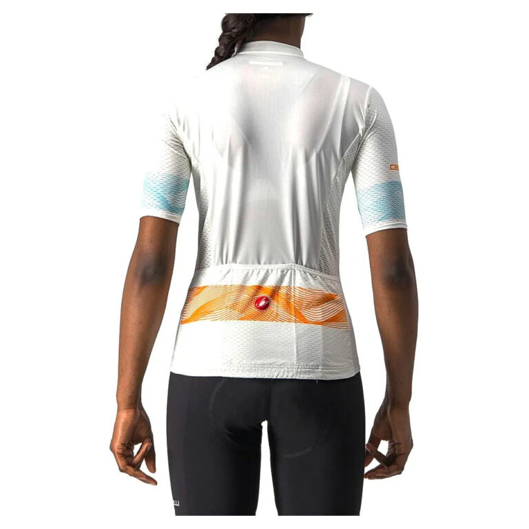 Castelli Fenice Short Sleeve Jersey S Ivory / Pop Orange / Sky Light - L Ivory / Pop Orange / Sky Light - Image 2