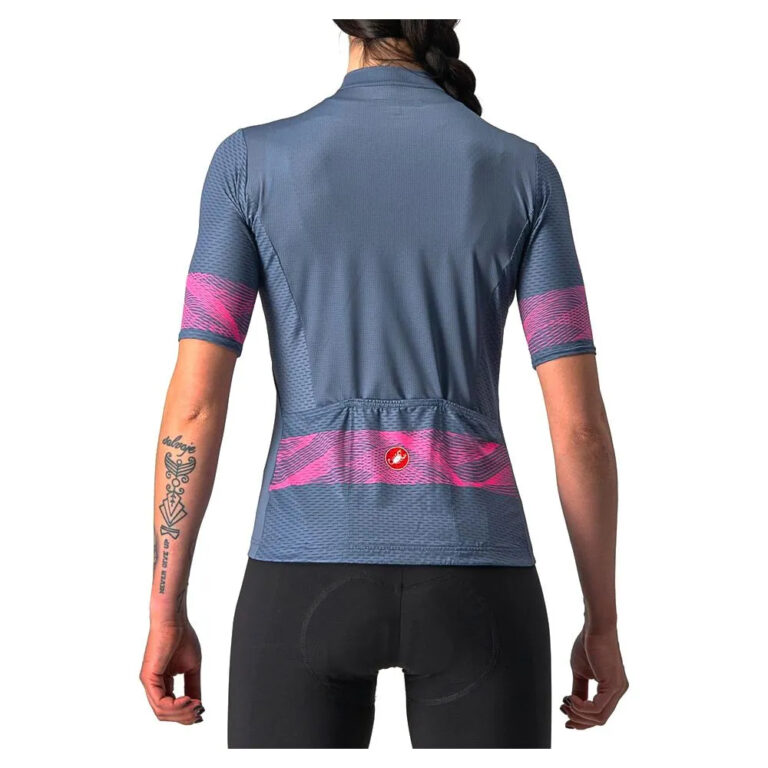 Castelli Fenice Short Sleeve Jersey XS Light Steel Blue / Pink Fluo - XL Light Steel Blue / Pink Fluo - Image 2