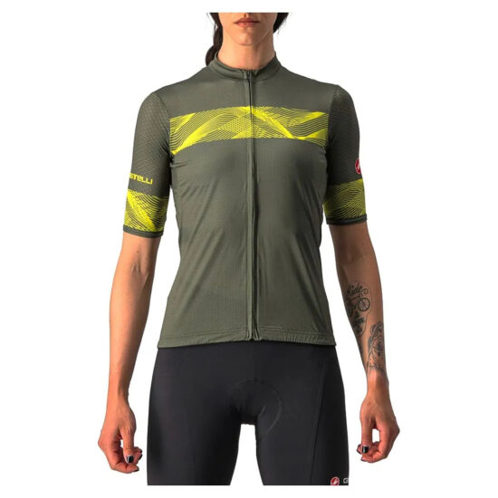 Castelli Fenice Short Sleeve Jersey M Military Green / Sulphur - L Military Green / Sulphur