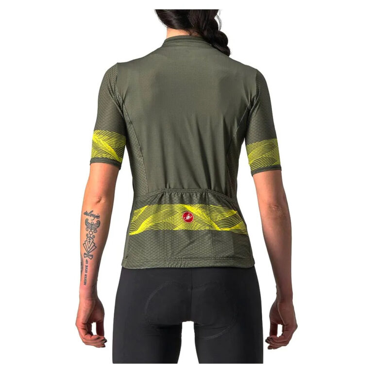 Castelli Fenice Short Sleeve Jersey M Military Green / Sulphur - L Military Green / Sulphur - Image 2